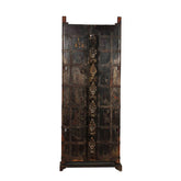 Antique Hand Carved Decorative Reclaimed Wood Door On Stand 10